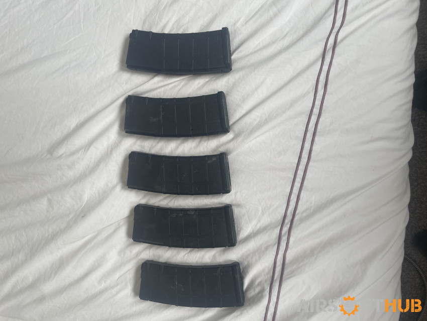 5 NUPROL M4 mags - Used airsoft equipment