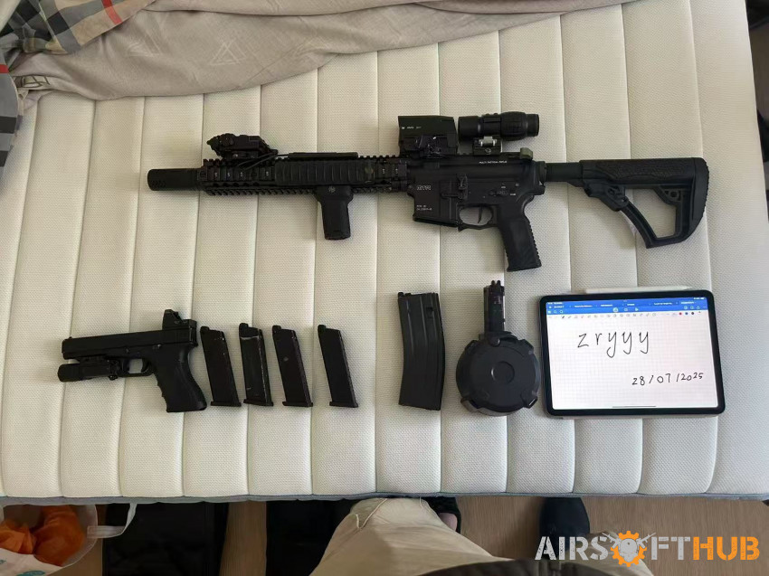 Tokyo Marui MTR &We Glock 34 - Used airsoft equipment
