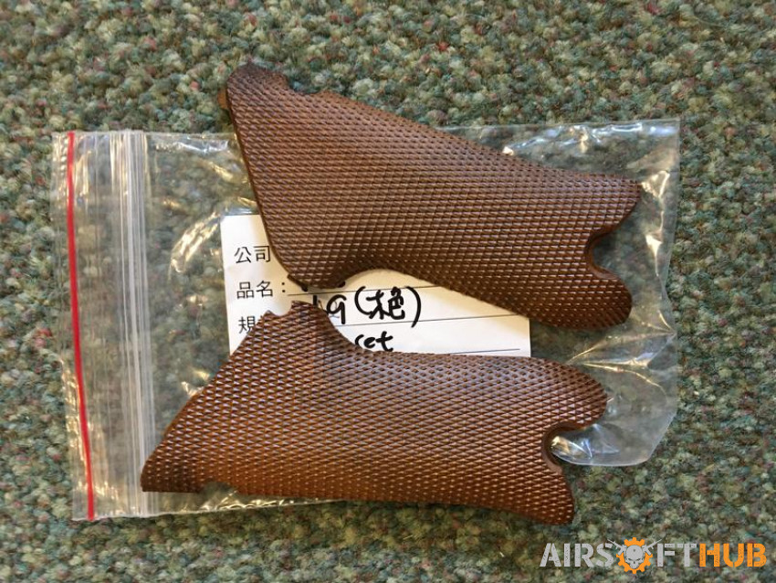 WE PO8 Luger Wooden Grips - Used airsoft equipment