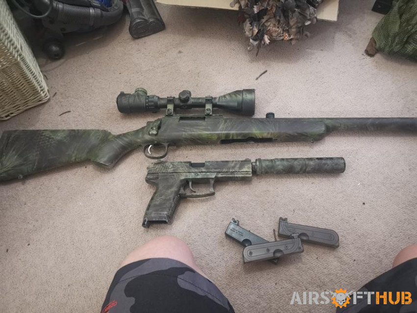 Upgraded TM VSR and mk23 - Used airsoft equipment