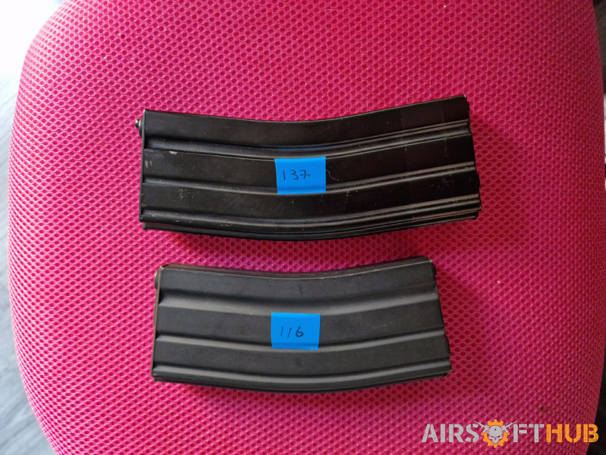 Low and Mid metal M4 mags - Used airsoft equipment
