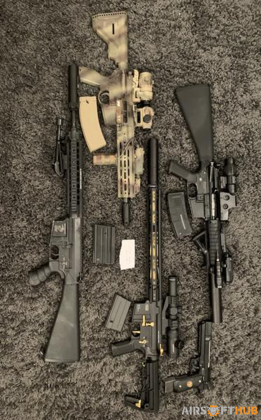 Job lot of rifles and a pistol - Used airsoft equipment
