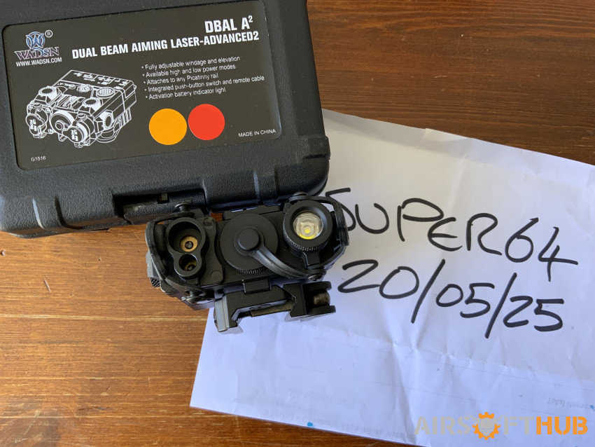 WADSN DBAL-A2 RED LASER AND IR - Used airsoft equipment