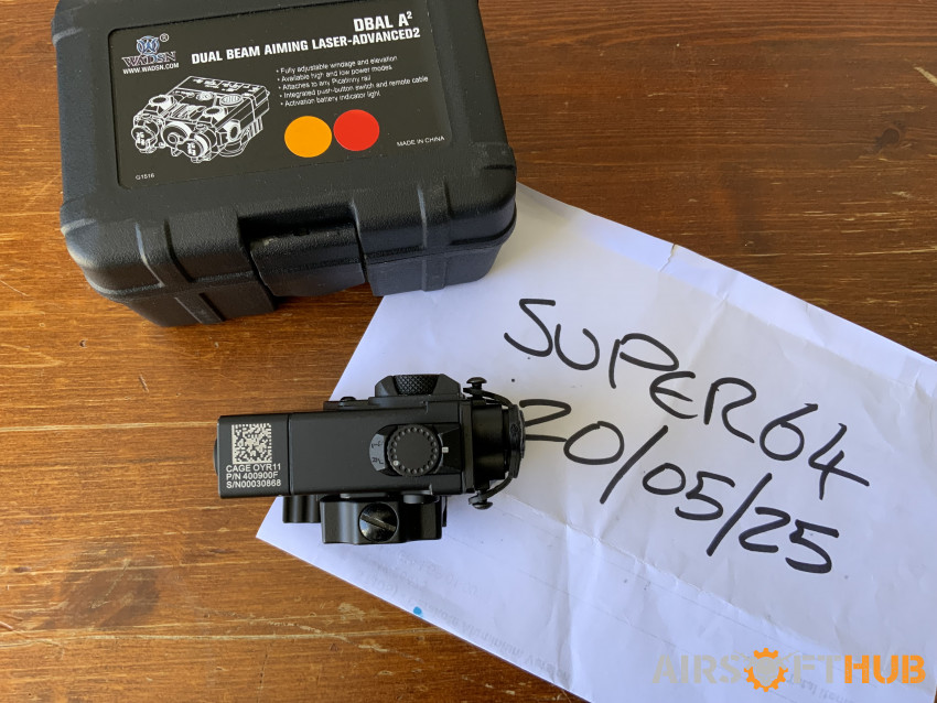 WADSN DBAL-A2 RED LASER AND IR - Used airsoft equipment