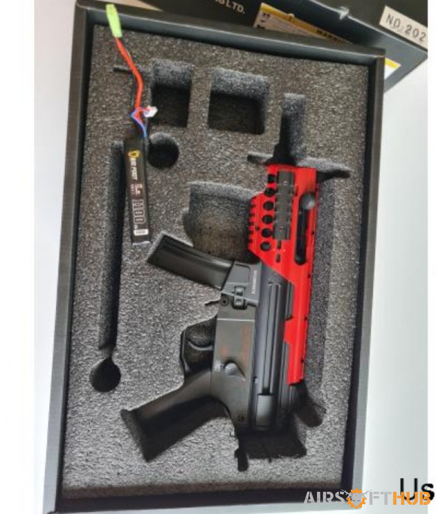 JG SMG-5K Compact Red/Black - Used airsoft equipment