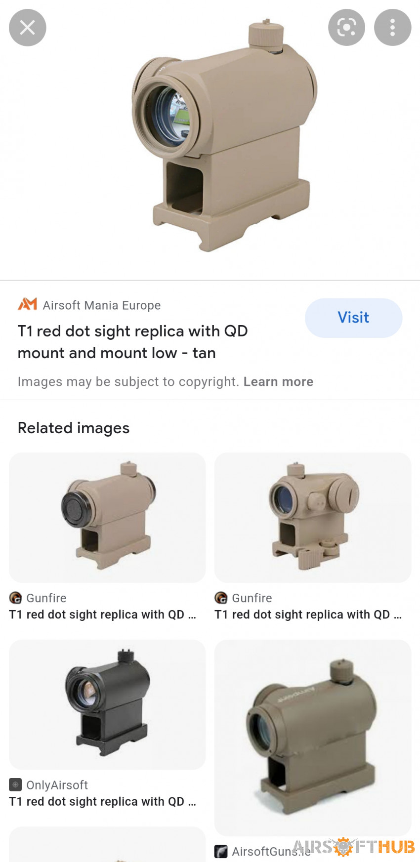 Looking for TAN RDS/Scope - Used airsoft equipment