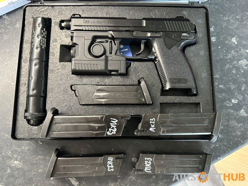 TM MK23 Upgraded with 5 mags - Used airsoft equipment
