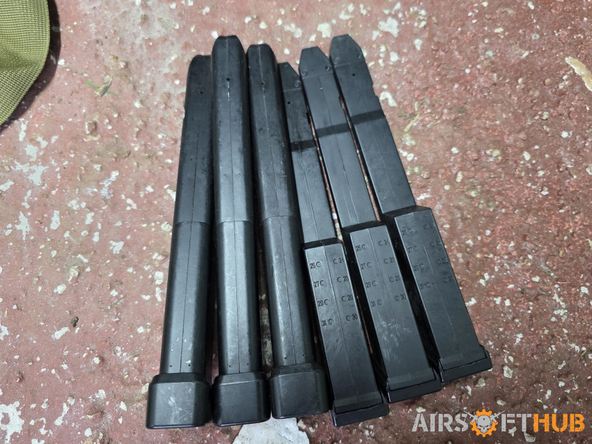 8x Extended AEP Mags - Used airsoft equipment