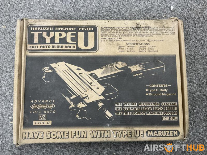 Maruzen machine pistol Type U - Used airsoft equipment