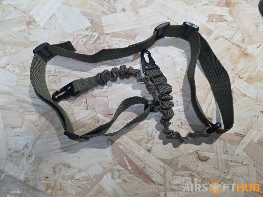 2 Point Rifle Sling Green - Used airsoft equipment
