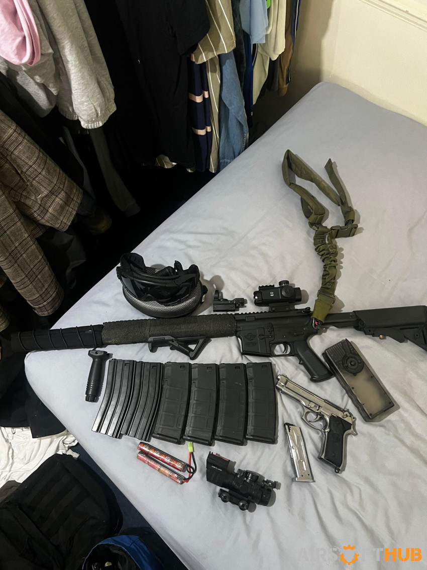 Upgraded M4, Thompson, HiCapa - Used airsoft equipment