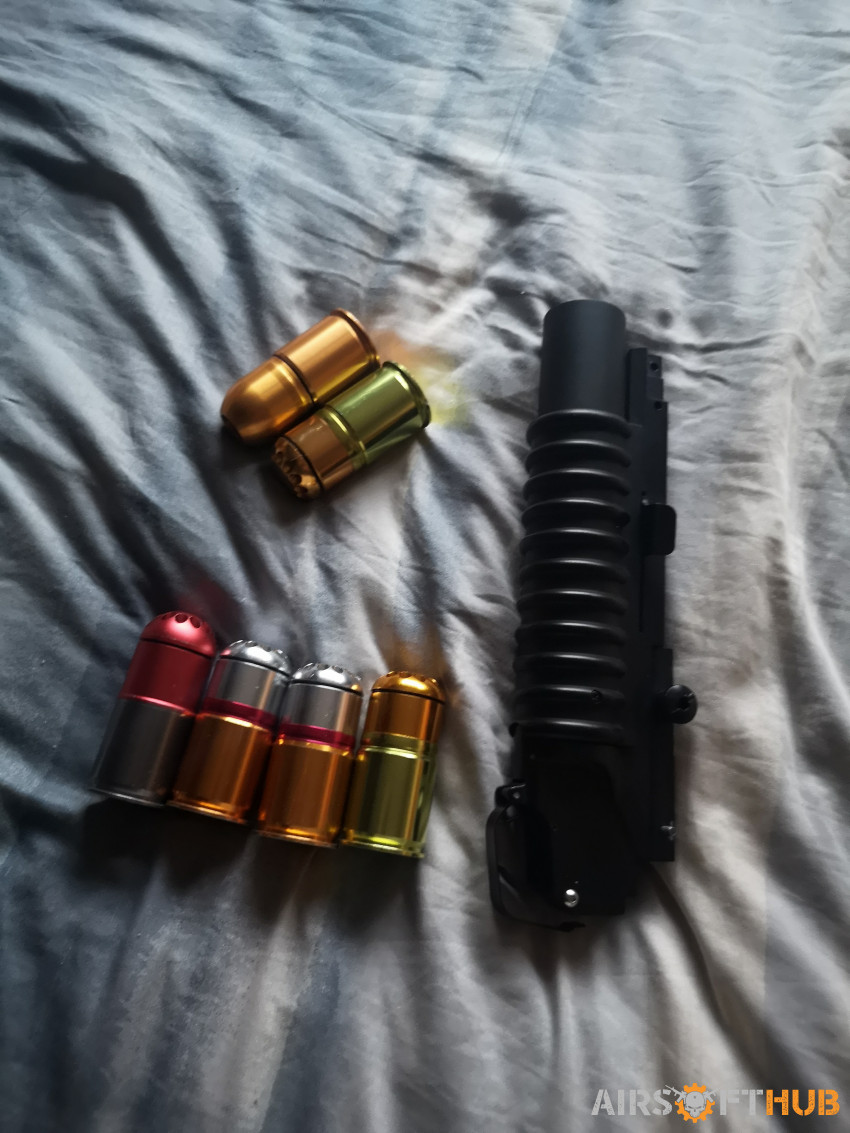 M203 Grenade Launcher w/ Shell - Used airsoft equipment
