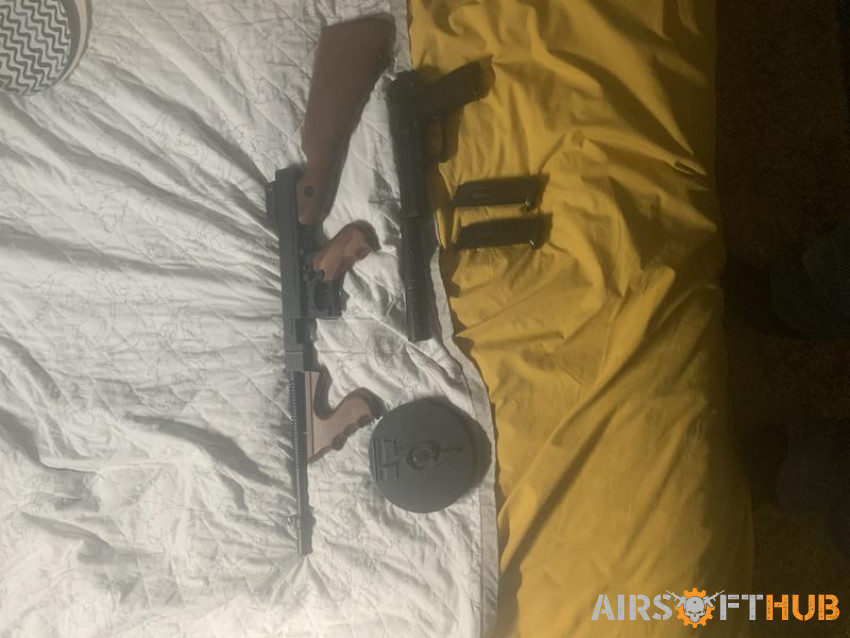 Cyma Tommy gun and asg mk23 - Used airsoft equipment
