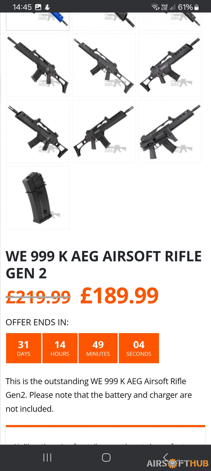 We E99 AEG NAVY SEAL Airsoft r - Used airsoft equipment
