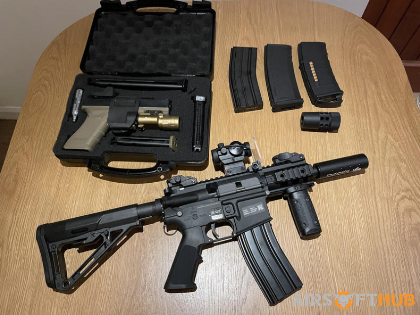 Stubby m4 and glock 18 combo - Used airsoft equipment