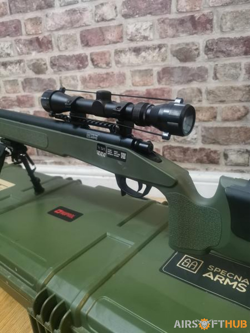 Sniper, scope and bipod + case - Used airsoft equipment