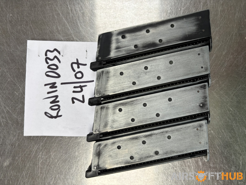 WE 1911 GBB Magazines x4 - Used airsoft equipment