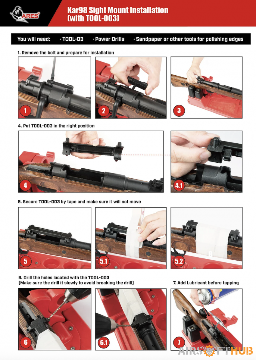 Ares Kar98K Scope Mount Tool - Used airsoft equipment
