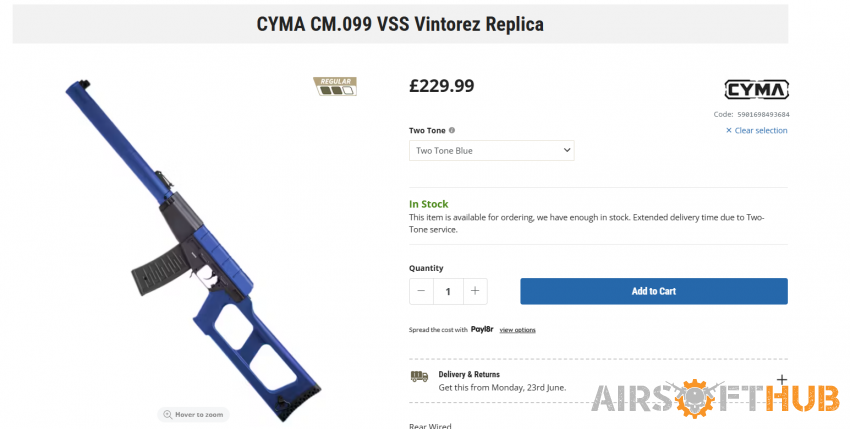 CYMA CM.099 VSS Vintorez Repli - Used airsoft equipment