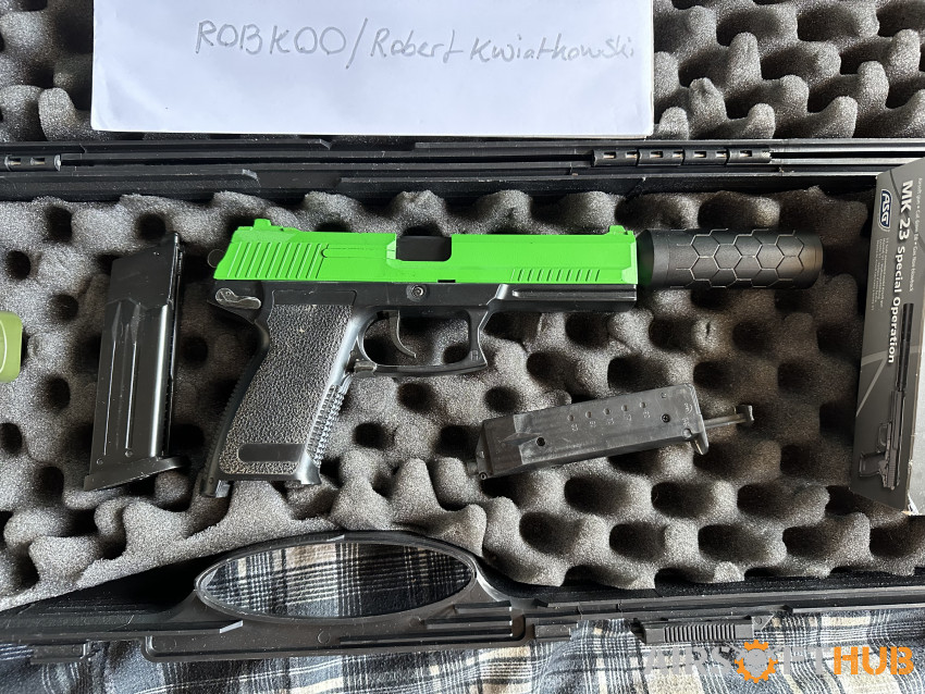 ASG MK23 + accessories - Used airsoft equipment