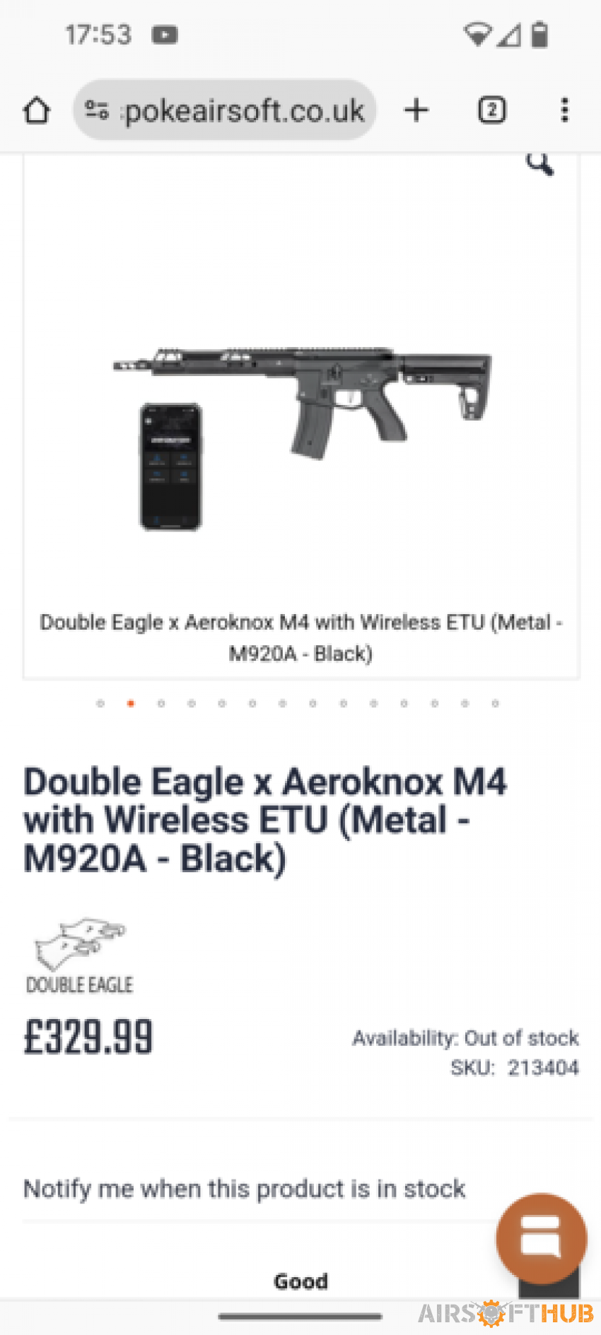 Double Eagle AX15 M4  upgraded - Used airsoft equipment