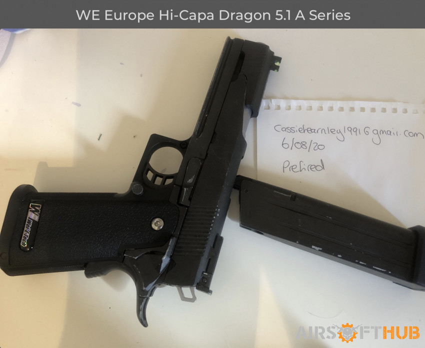 WE Europe Hi-Capa Dragon 5.1 - Used airsoft equipment