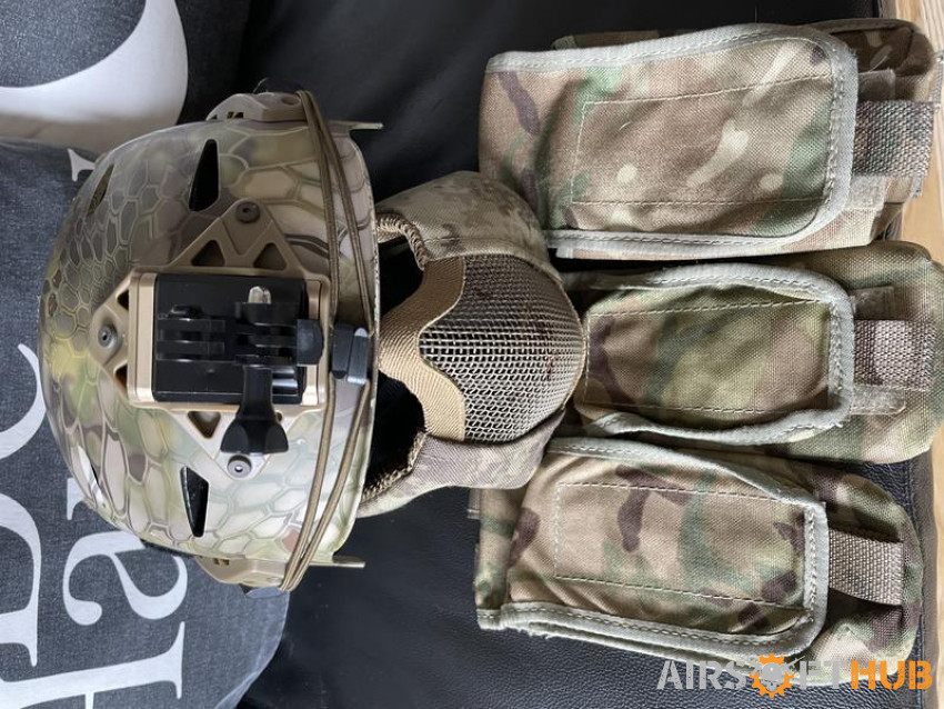 Kryptec helmet and mask - Used airsoft equipment
