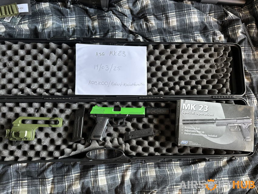 ASG MK23 + accessories - Used airsoft equipment
