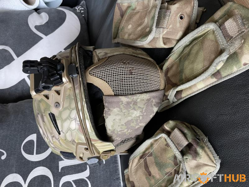 Kryptec helmet and mask - Used airsoft equipment
