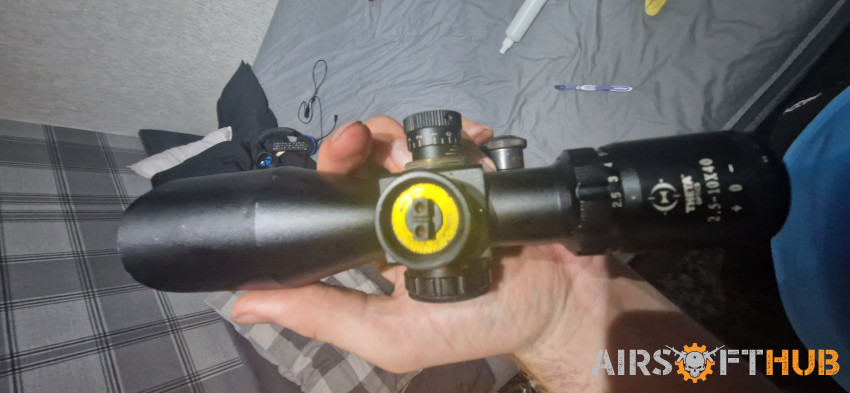 Theta optics 2.5 x 10 scope - Used airsoft equipment