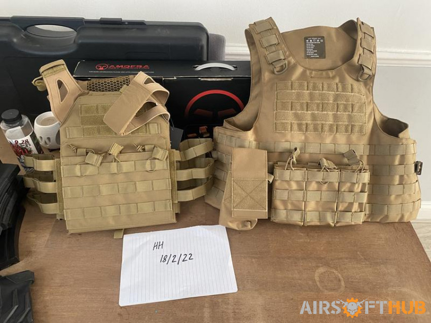 Tan chest plate - Used airsoft equipment