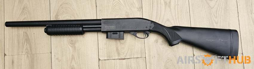 Swiss Arms M870 Shotgun - Used airsoft equipment