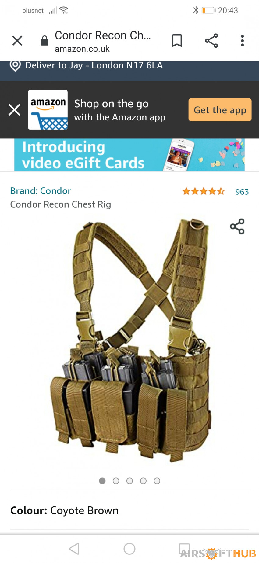 Condor chest rig coyote tan - Used airsoft equipment
