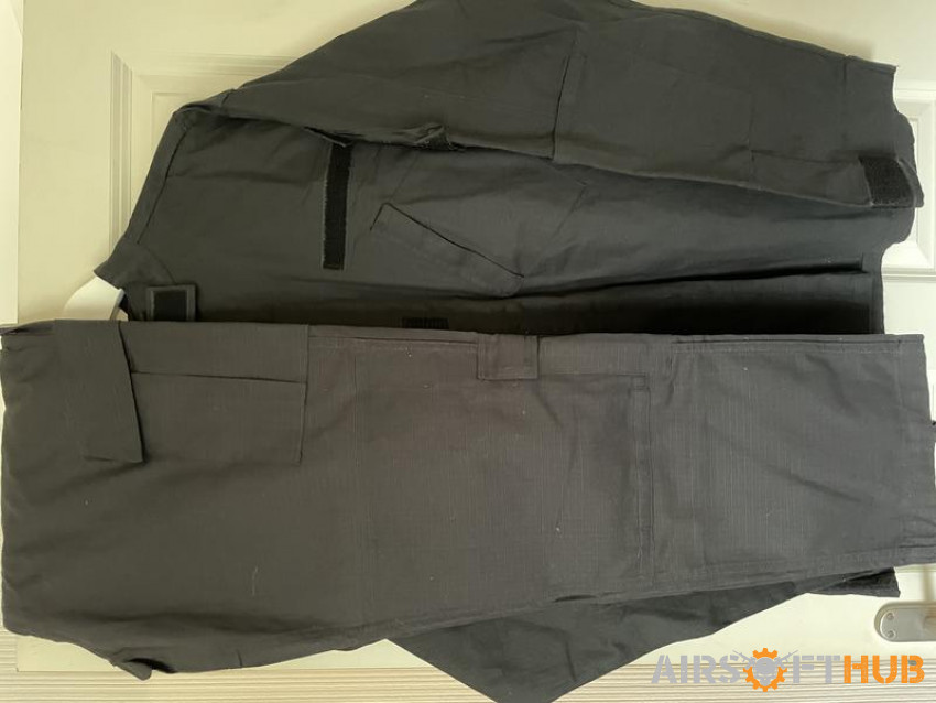 Xl miltec black uniform - Used airsoft equipment