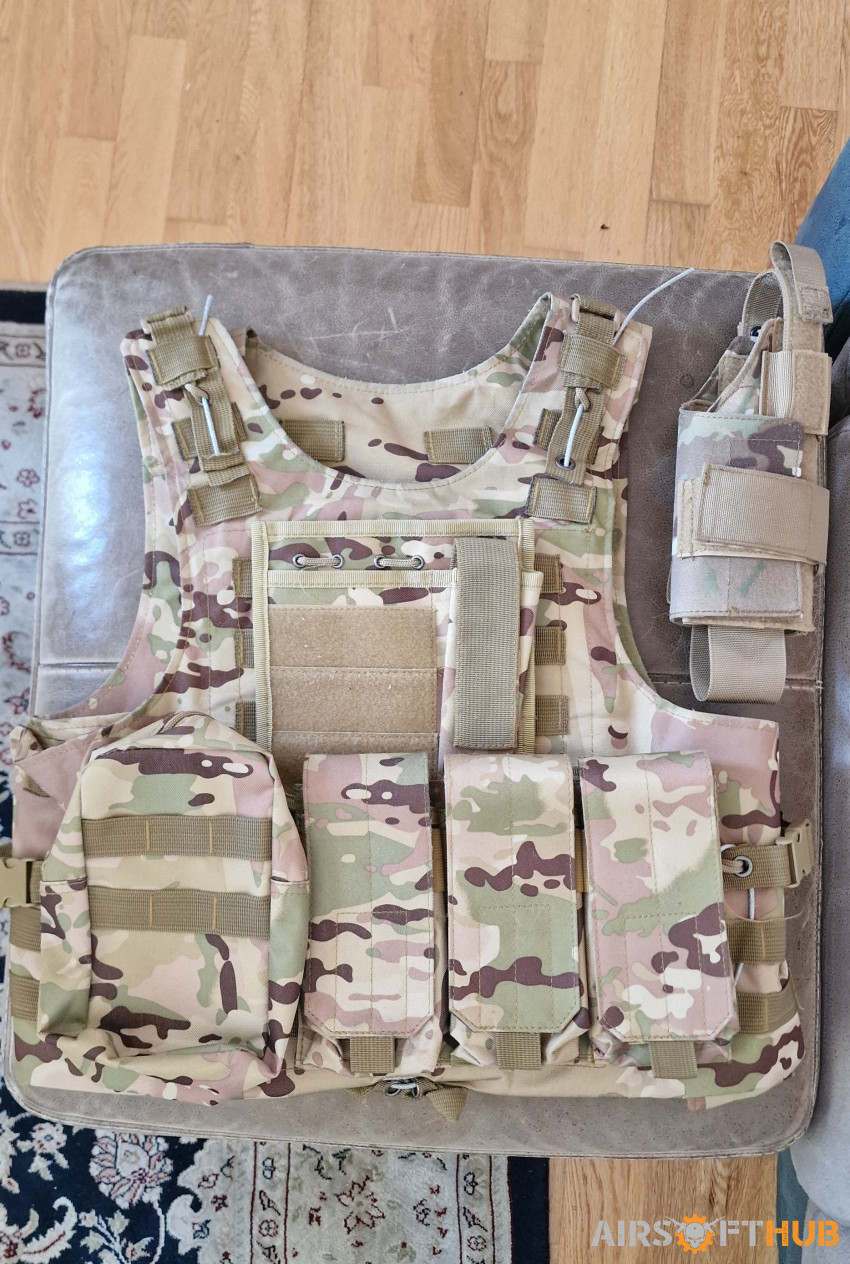 Multicam Plate Carrier w/ pouc - Used airsoft equipment
