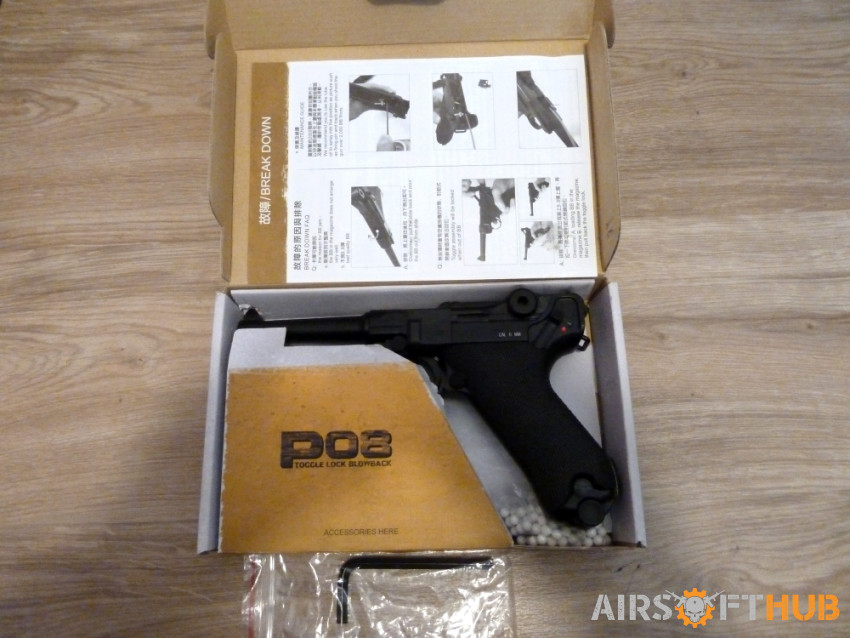 KWC Luger P08, as new - Used airsoft equipment