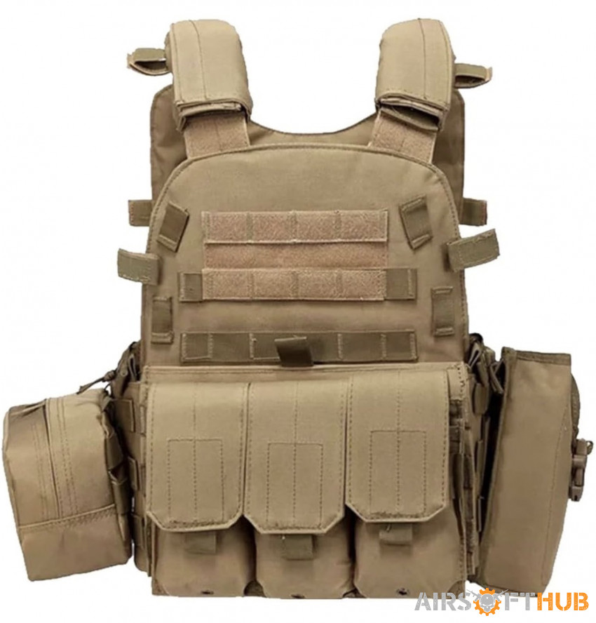 Plate carrier sand/Tan - Used airsoft equipment