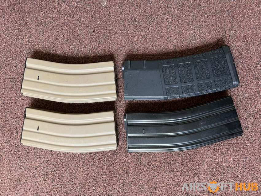 4x M4 high cap mags - Used airsoft equipment