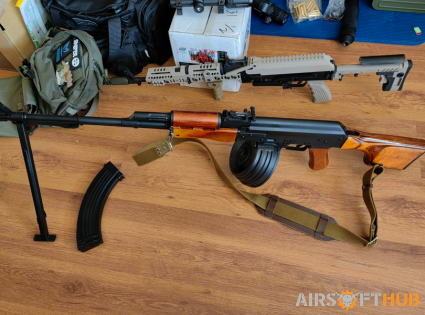 lct full wooden rpk with drum - Used airsoft equipment