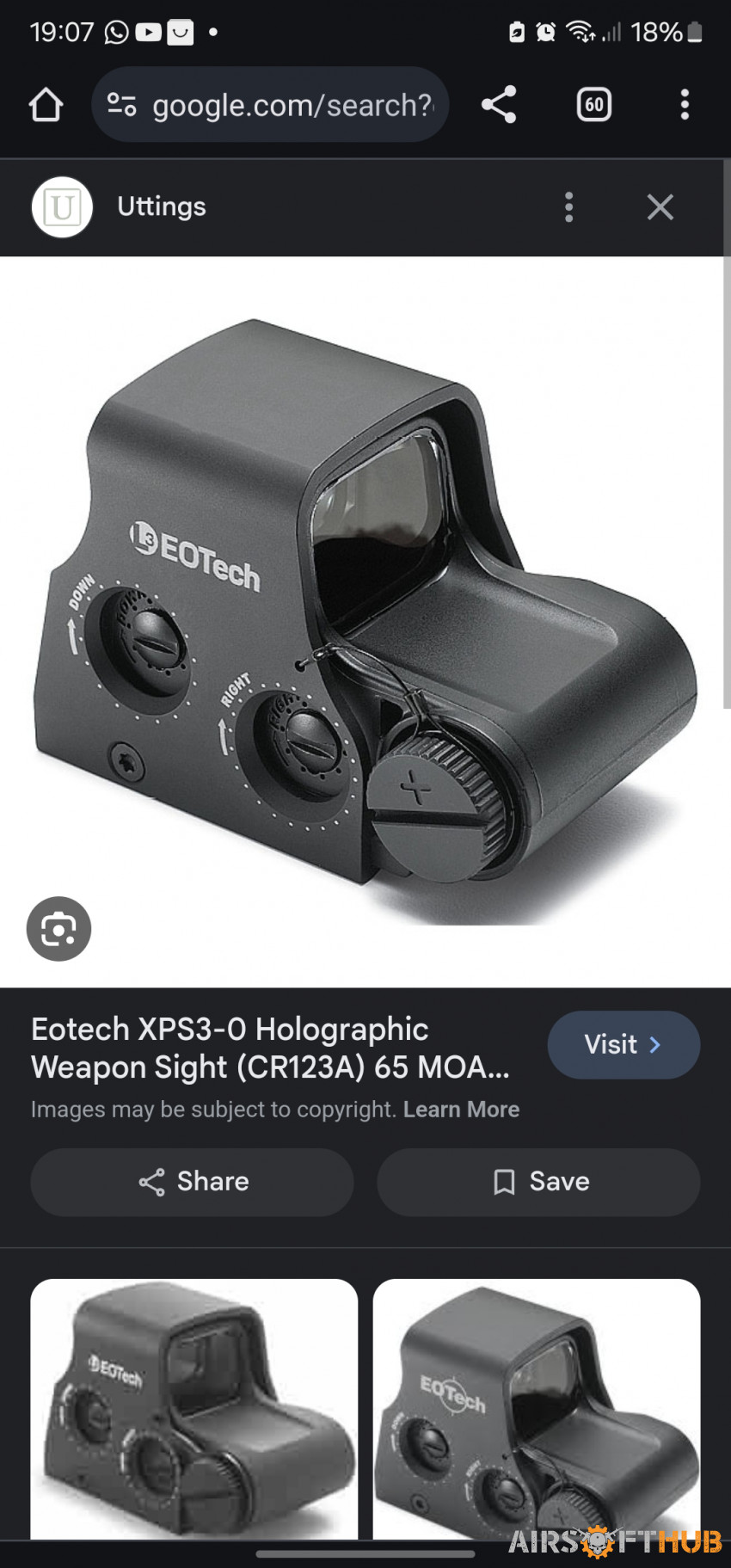 LOOKING FOR Eotech red dot - Used airsoft equipment