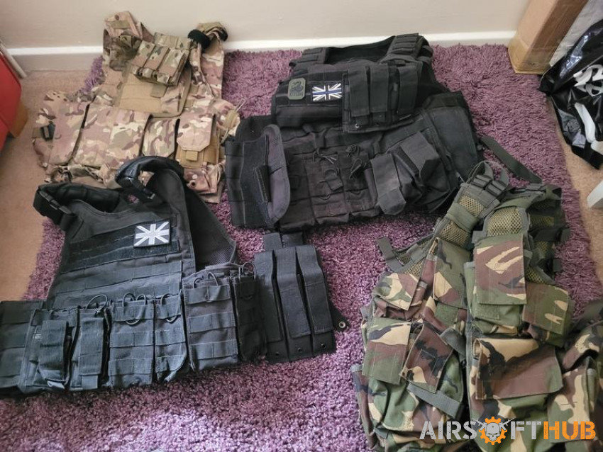 Job lot of assorted chest rigs - Used airsoft equipment
