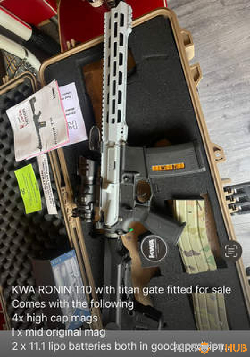 Kwa ronin t10 with gate titan - Used airsoft equipment