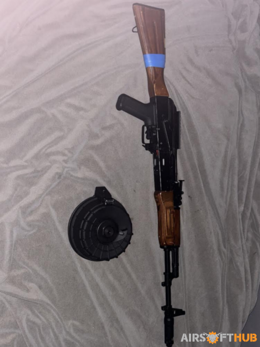ak74 WITH LCT DRUM MAG - Used airsoft equipment