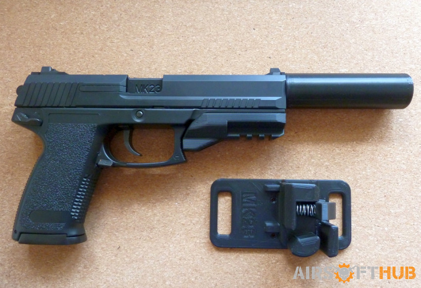 MK23, upgraded, extras, new - Used airsoft equipment