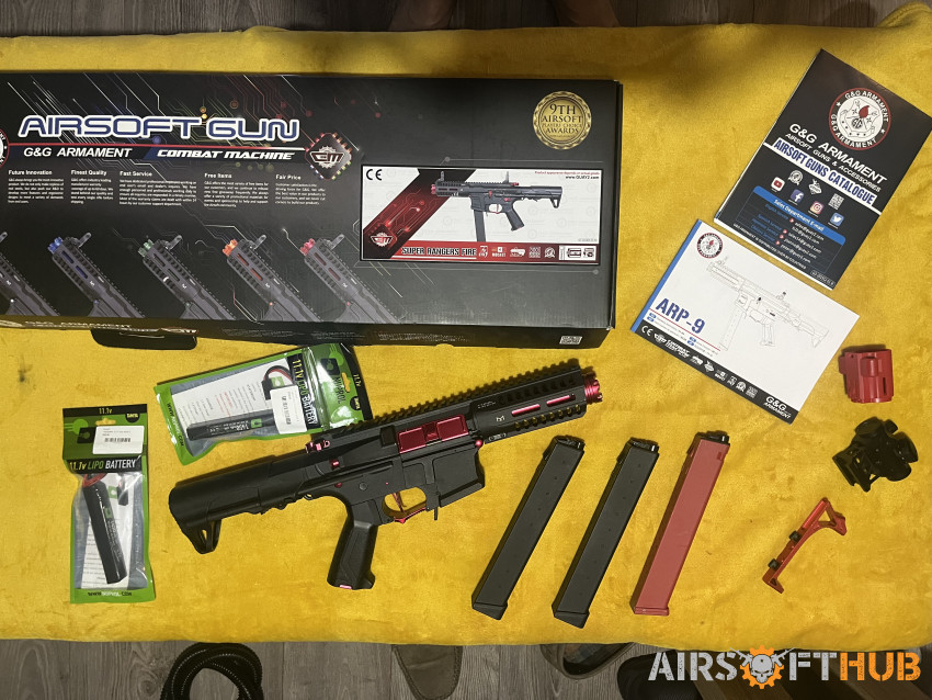 G&G arp 9 fire with extras - Used airsoft equipment