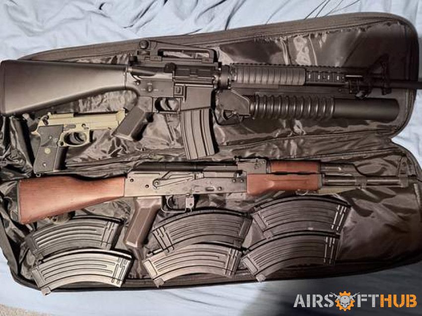 Bundle – E&L AKM,DB M16,WE M9 - Used airsoft equipment