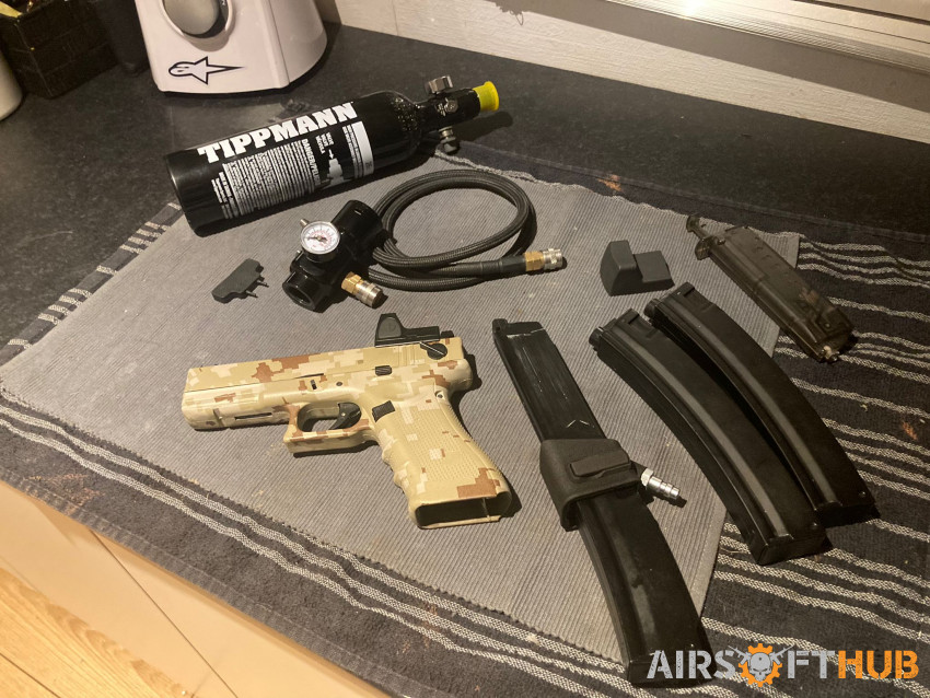 Glock/aap mp5 hpa bundle - Used airsoft equipment