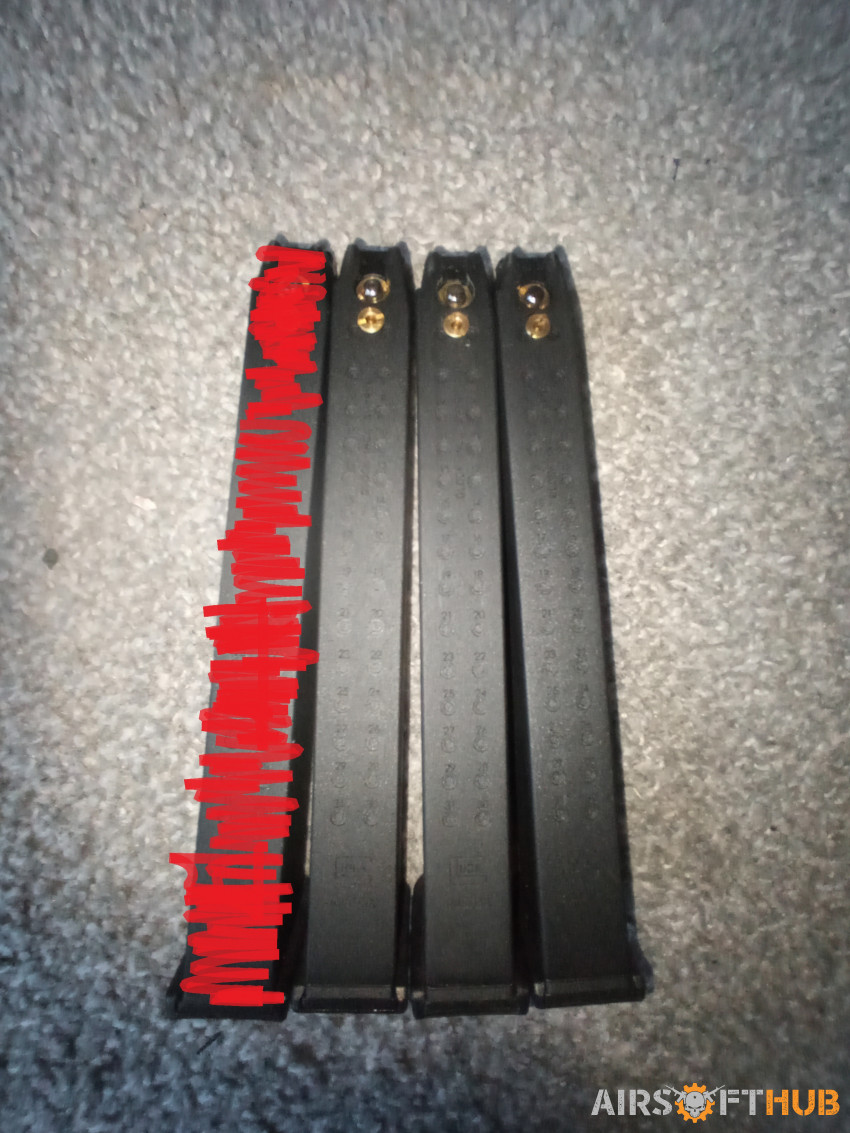 VFC/Umarex G18C Glock mags x 3 - Used airsoft equipment