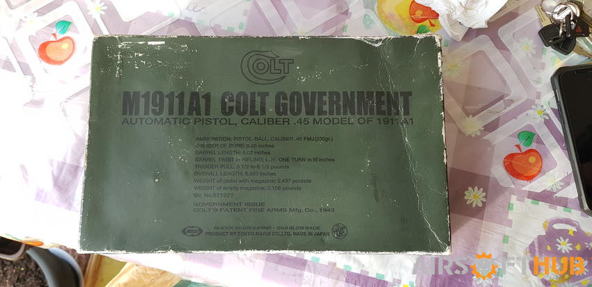 Tokyo Marui M1911a1 colt GVNT - Used airsoft equipment