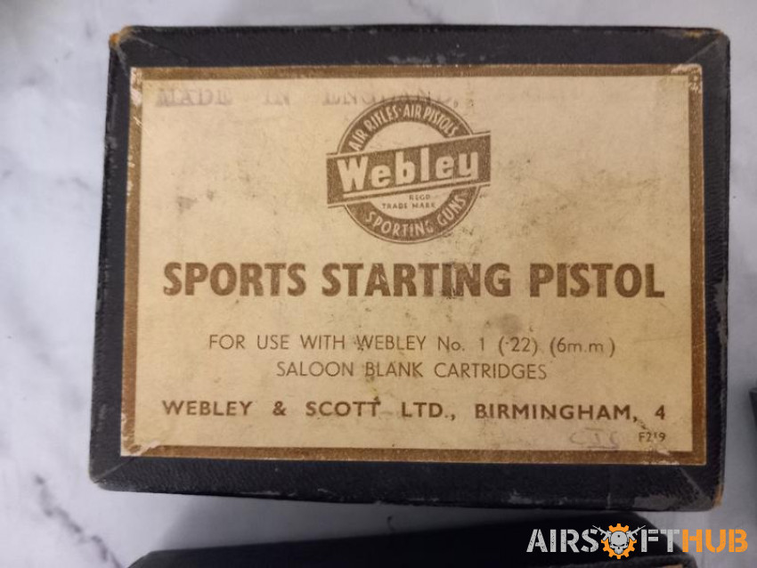 Vintage webley blank pistol - Used airsoft equipment